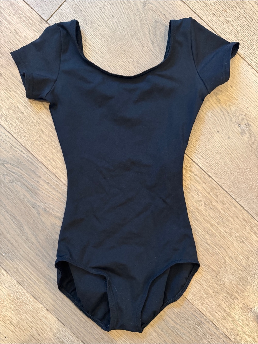 Capezio Black Short Sleeve Ballet Leotard